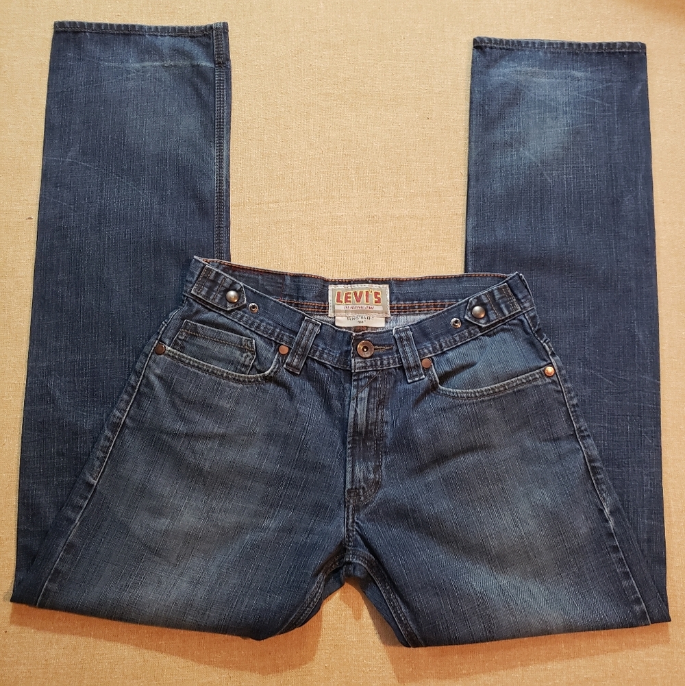 LEVI’S SLIM STRAIGHT 514 Zipper Pockets RARE 30x32 1/2"